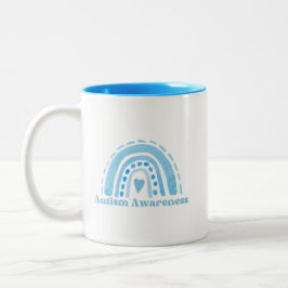 Autism Awareness Two-Tone Mok, 11 oz Tweekleurige Koffiemok