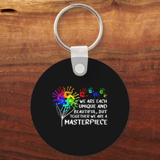 Autism Awareness Unieke Masterproduct Cool Parents Sleutelhanger (Achterkant)