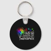 Autism Awareness Unieke Masterproduct Cool Parents Sleutelhanger (Achterkant)
