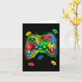 Autism Awareness Video Game Controller Puzzle Piec Kaart (Gele Bloem)