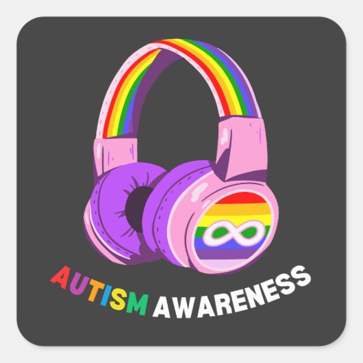 Autism Awareness Vierkante Sticker (Voorkant)