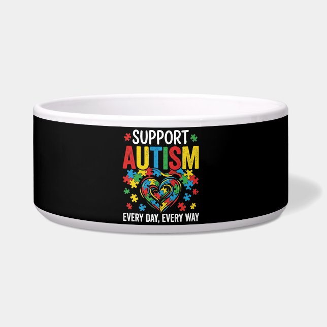 Autism awareness voerbakje (Voorkant)