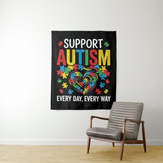 Autism awareness wandkleed (In situ)