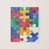 Autism Awareness waterverf puzzel (Verticaal)