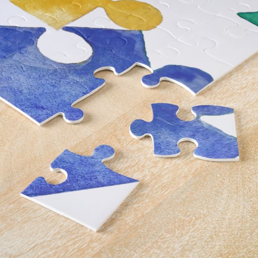 Autism Awareness waterverf puzzel Legpuzzel (Zijkant)