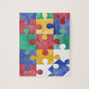 Autism Awareness waterverf puzzel Legpuzzel