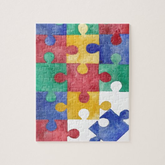 Autism Awareness waterverf puzzel Legpuzzel (Verticaal)