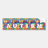 Autism Awareness waterverf puzzle bumper sticker (Voorkant)