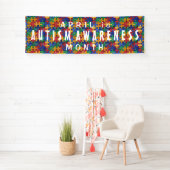 Autism Awareness waterverf puzzle custom banner (Insitu)