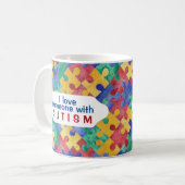 Autism Awareness waterverf puzzle mok (Voorkant links)