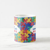 Autism Awareness waterverf puzzle mok (Center)