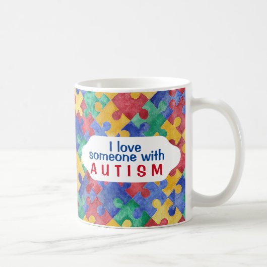 Autism Awareness waterverf puzzle mok (Rechts)