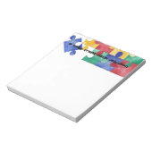 Autism Awareness waterverf puzzle notitieblok (Linkerzijde)