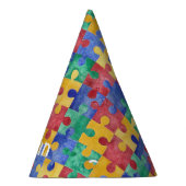 Autism Awareness waterverf puzzle pet Feesthoedjes (Rechts)