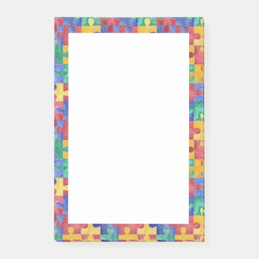 Autism Awareness waterverf puzzle Post-it notes (Voorkant)
