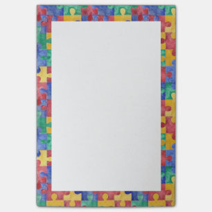 Autism Awareness waterverf puzzle Post-it notes
