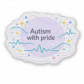 Autism Awareness | With Pride Vinyl Sticker  (Voorkant)