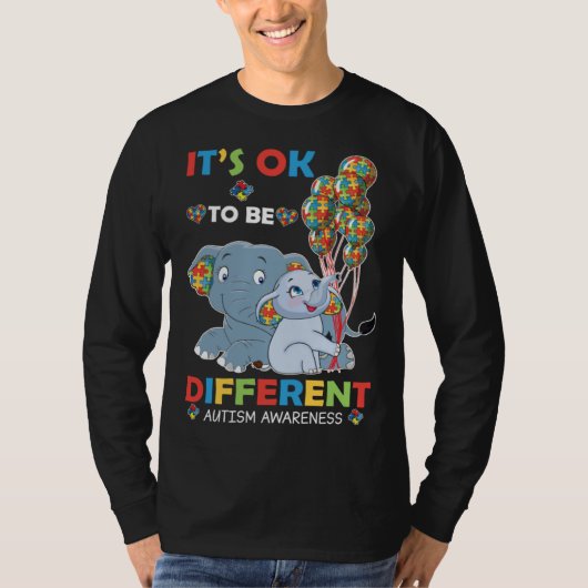 Autism Awareness Women Kid Its Ok To Be Different T-shirt (Voorkant)