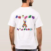 AUTISM AWARNESS RIBBON T-SHIRT (Achterkant)