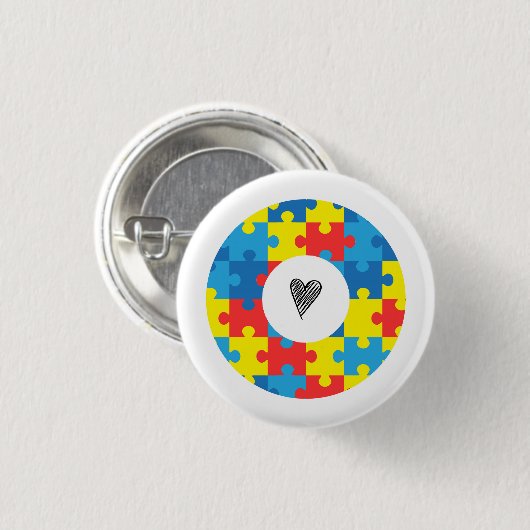 Autism Badge Ronde Button 3,2 Cm (Voorkant /achterkant)
