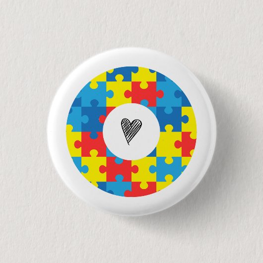 Autism Badge Ronde Button 3,2 Cm (Voorkant)