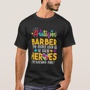 Autism Barber Mensen kijken hun helden op T-shirt