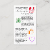 Autism Birthday Boy Visitekaartje (Voorkant)