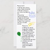 Autism Birthday Girl Flat Card (Achterkant)