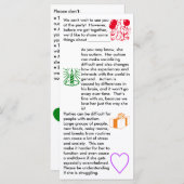 Autism Birthday Girl Flat Card (Voorkant / Achterkant)