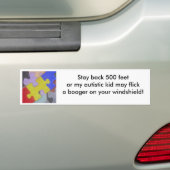 Autism Booger Bumpersticker (Op auto)