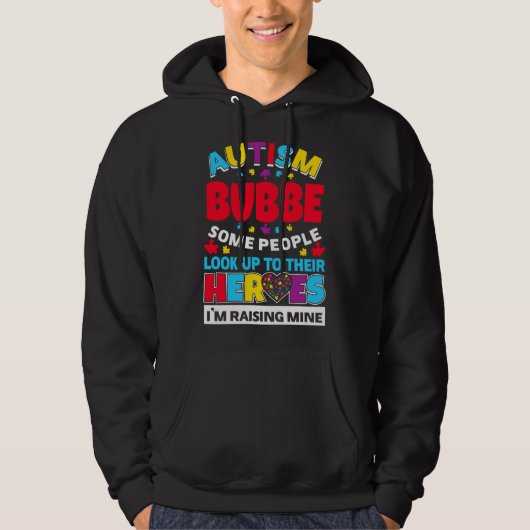 Autism Bubbe mensen kijken op hun helden in de Mi Hoodie (Voorkant)