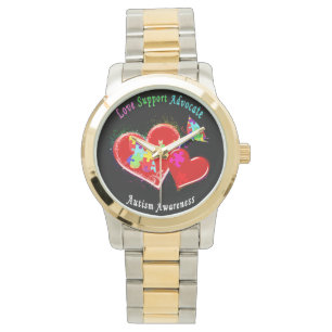 Autism Butterflies in het hart Horloge