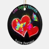 Autism Butterflies in het hart Keramisch Ornament (Links)