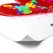 Autism Butterflies in het hart Poster (Hoek)