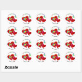 Autism Butterflies in het hart Ronde Sticker (Vel)