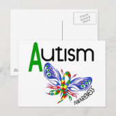 AUTISM Butterfly 3.1 Briefkaart (Voorkant / Achterkant)
