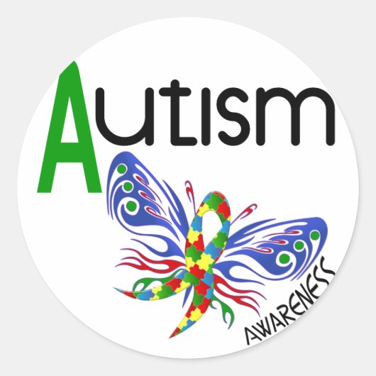 AUTISM Butterfly 3.1 Ronde Sticker (Voorkant)
