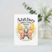 Autism Butterfly 3 Briefkaart (Staand voorkant)