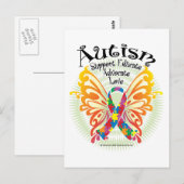 Autism Butterfly 3 Briefkaart (Voorkant / Achterkant)