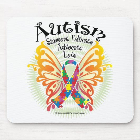 Autism Butterfly 3 Muismat (Voorkant)