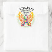 Autism Butterfly 3 Ronde Sticker (Tas)
