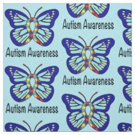 Autism Butterfly Awareness Ribbon Stof