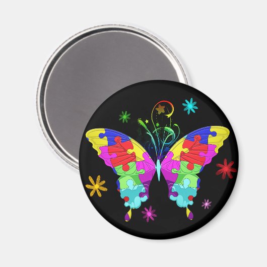 Autism Butterfly Magneet (Voorkant / Achterkant)