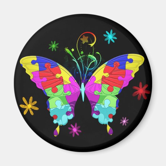 Autism Butterfly Magneet (Voorkant)