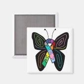 Autism Butterfly magnet (Voorkant / Achterkant)