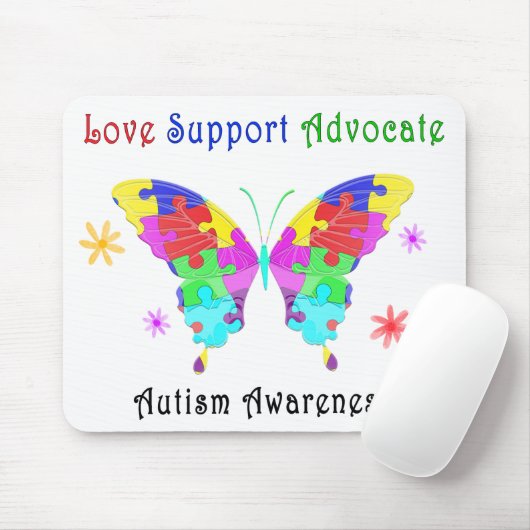 Autism Butterfly Muismat (Met muis)