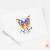 Autism Butterfly Ronde Sticker (Envelop)