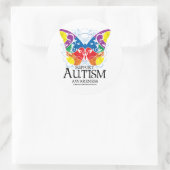 Autism Butterfly Ronde Sticker (Tas)