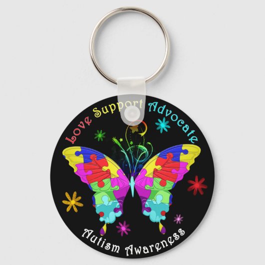 Autism Butterfly Sleutelhanger (Voorkant)