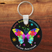 Autism Butterfly Sleutelhanger (Voorkant)